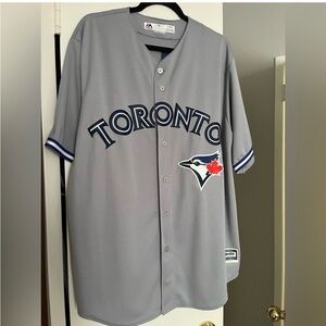 Majestic Gray Baseball Jersey Top